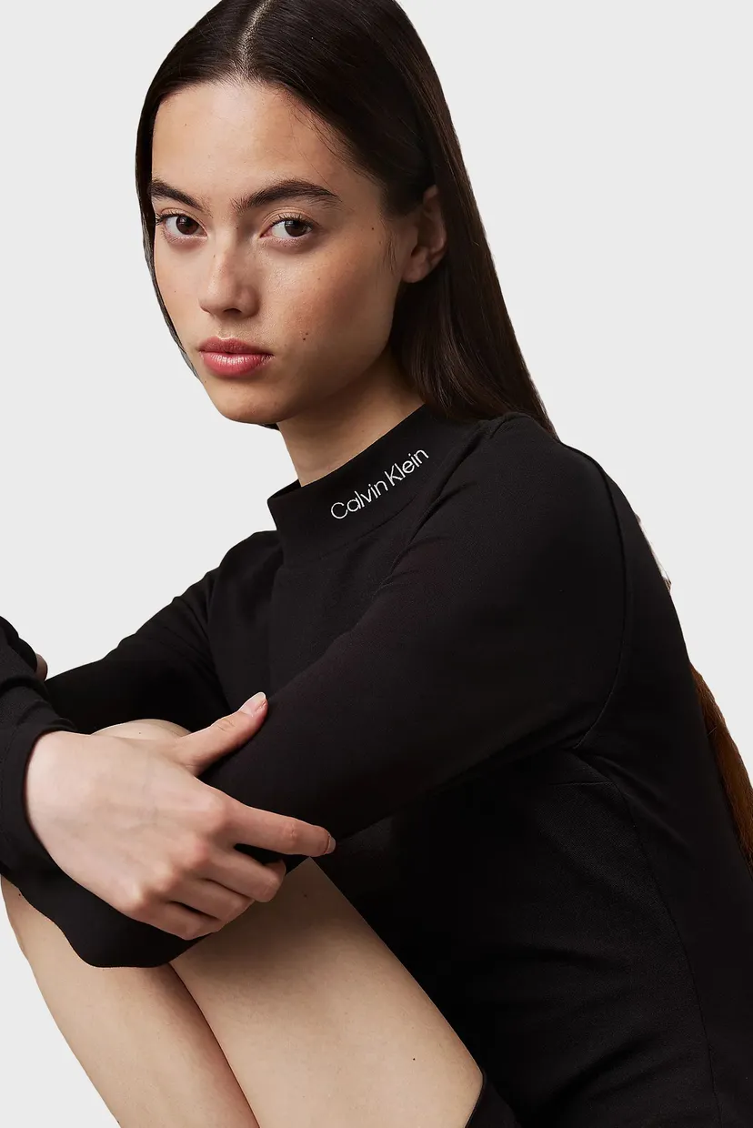 Женское черное платье LOGO ELASTIC MILANO DRESS 4