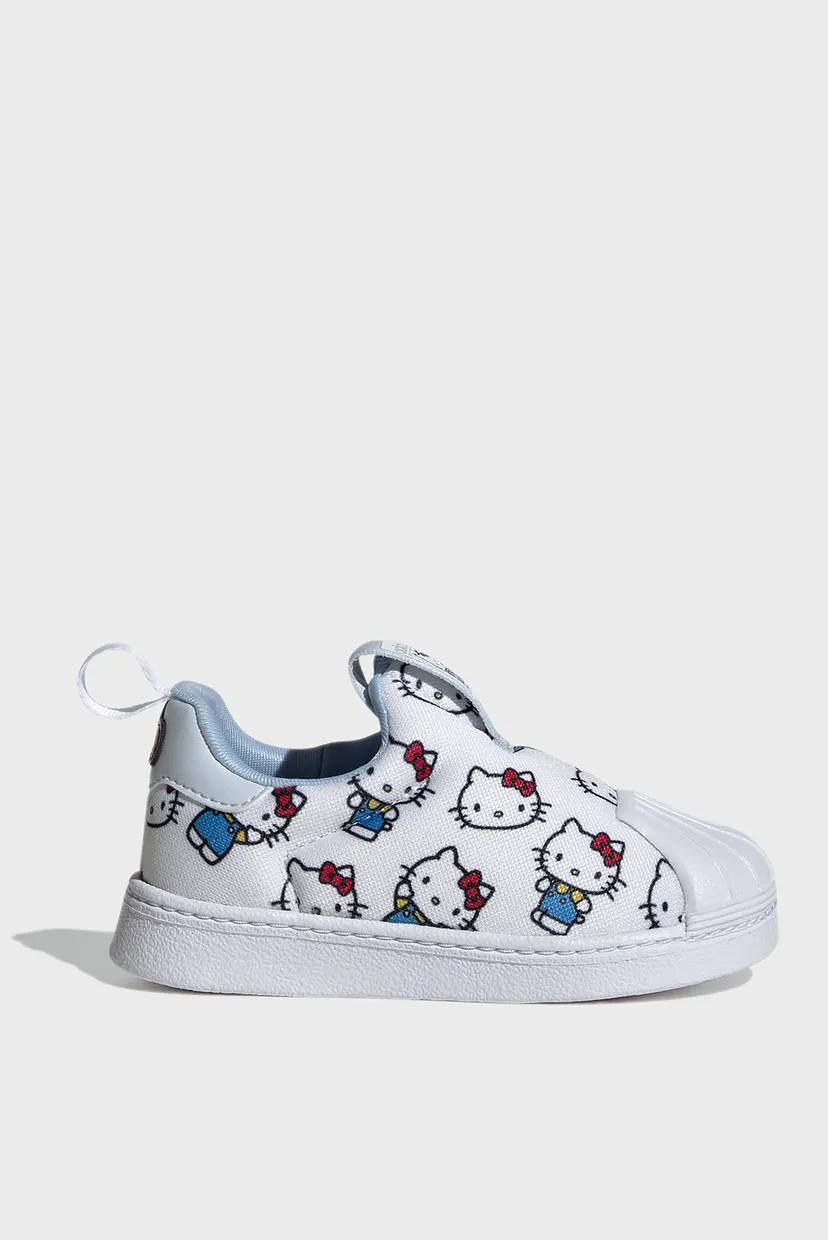Детские белые слипоны adidas x Hello Kitty Superstar 360 Kids