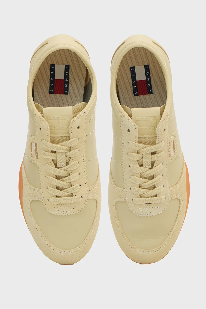 Жіночі бежеві шкіряні кросівки BALLET SNEAKER 4