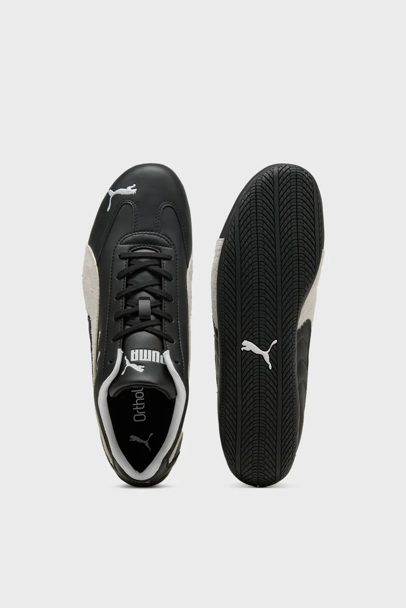 Черные кожаные кроссовки Speedcat Leather Sneakers Unisex 4