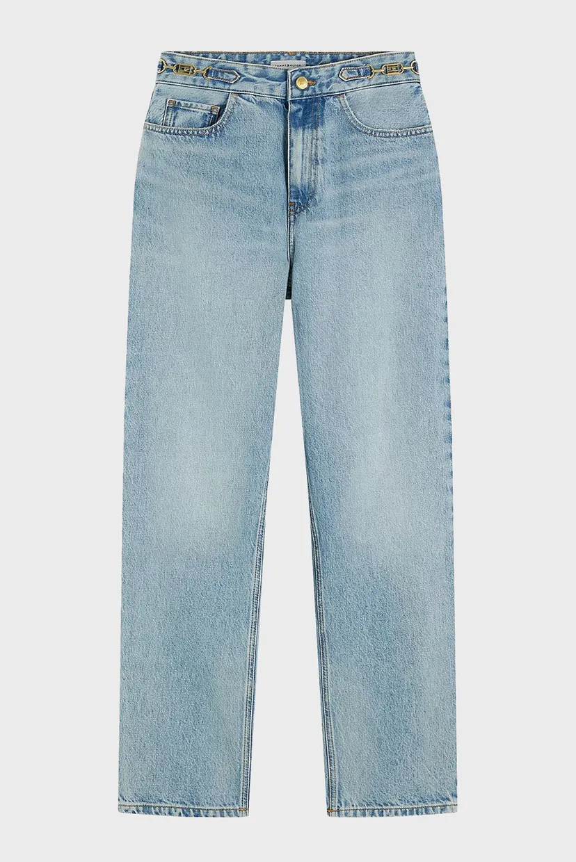 Женские голубые джинсы TAPERED 5