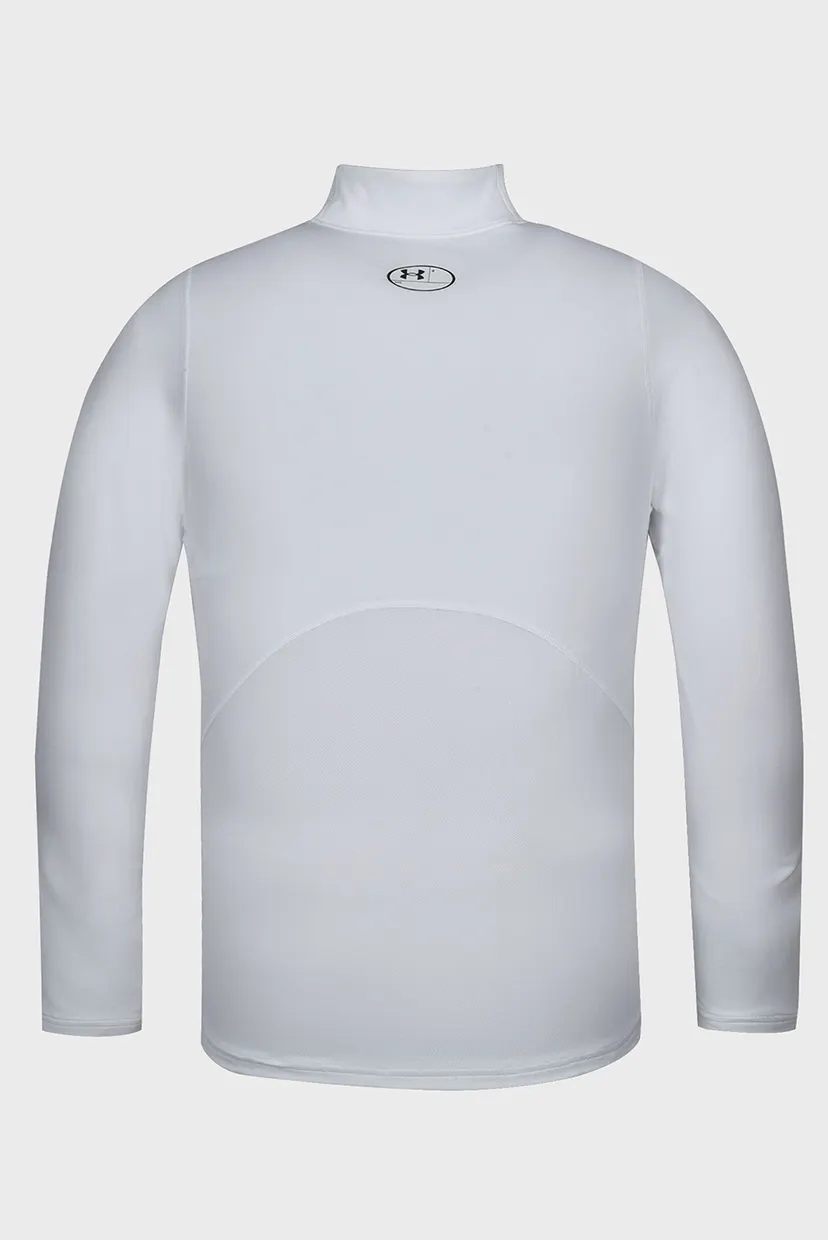 Чоловічий білий термореглан UA CG Armour Fitted Mock-WHT 9