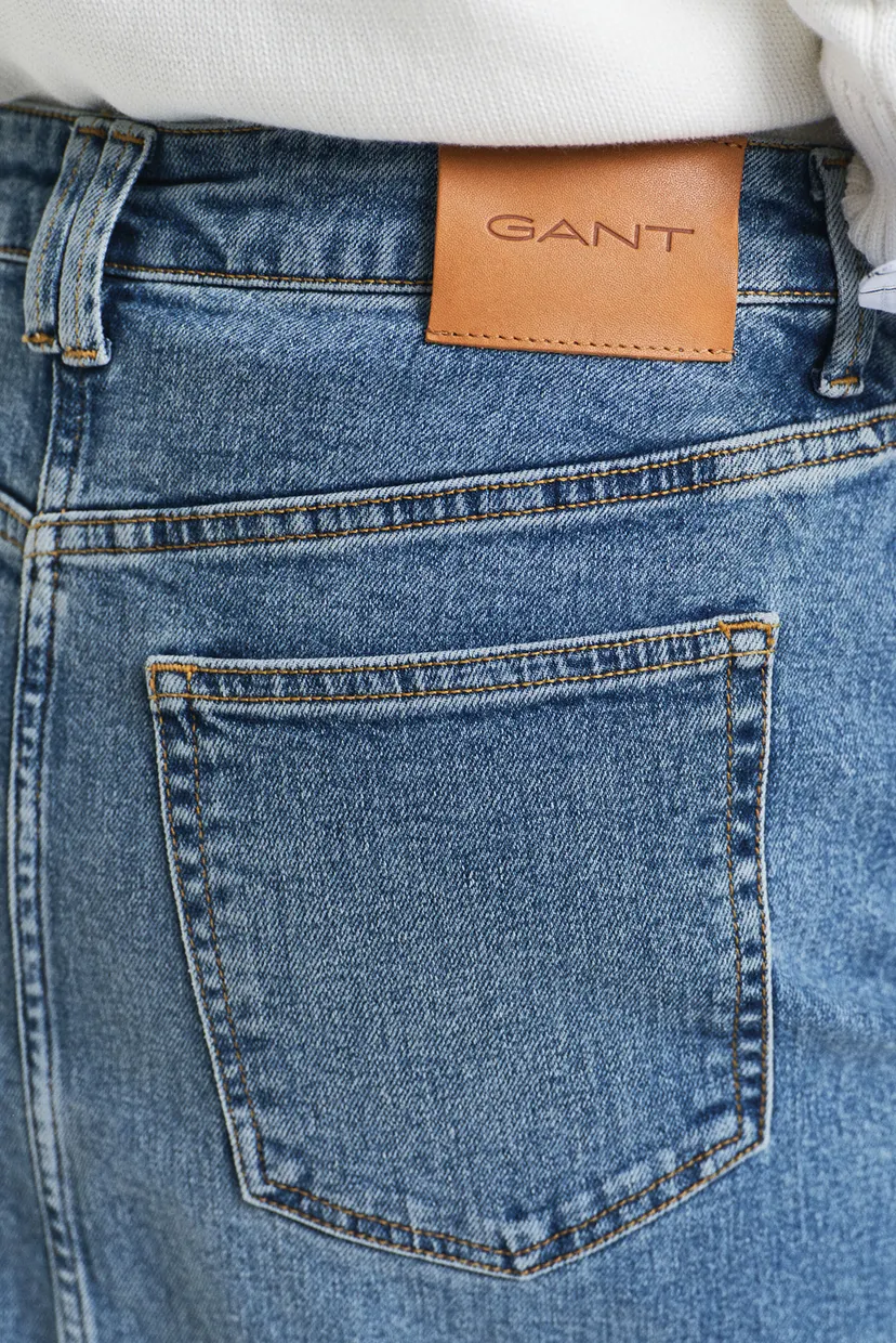 Женская синяя джинсовая юбка MIDI DENIM SKIRT 5