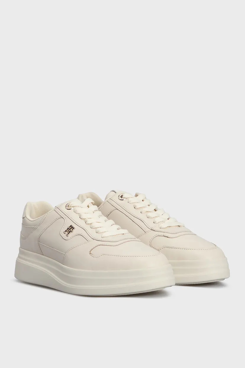 Жіночі білі шкіряні снікерси LUX POINTY COURT SNEAKER 3