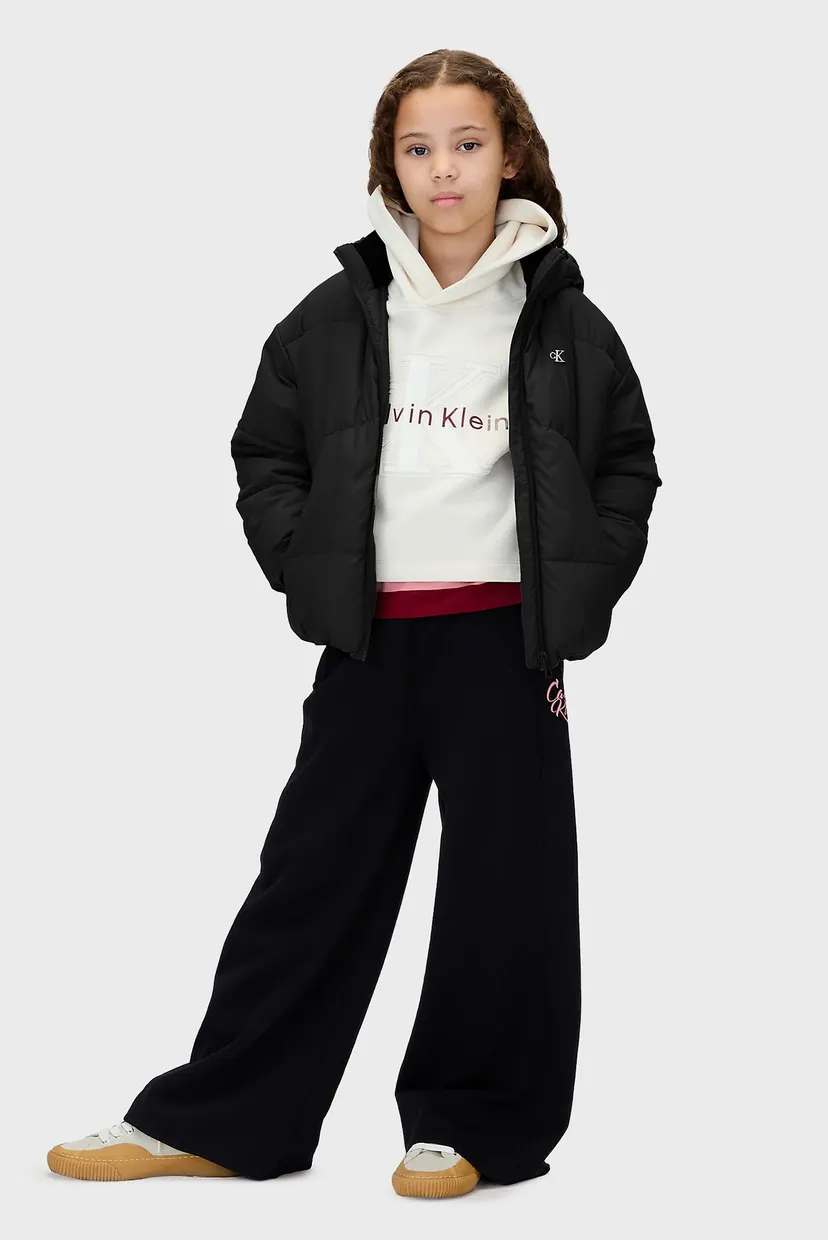 Детская черная куртка CK SHORT PUFFER JACKET 3