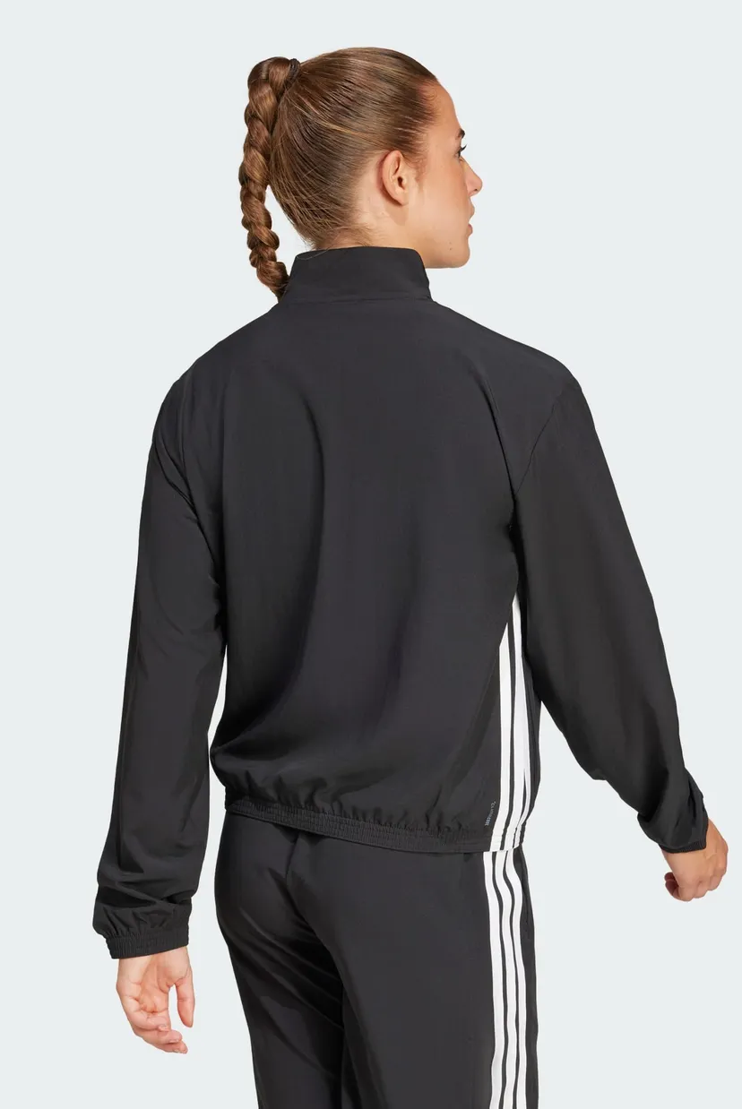 Жіноча чорна спортивна кофта Train Essentials 3-Stripes Woven Warm-Up Jack 3