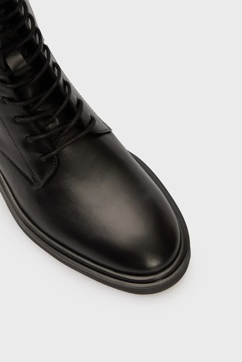 Жіночі чорні шкіряні черевики FLAT MID LACE UP BOOT 4