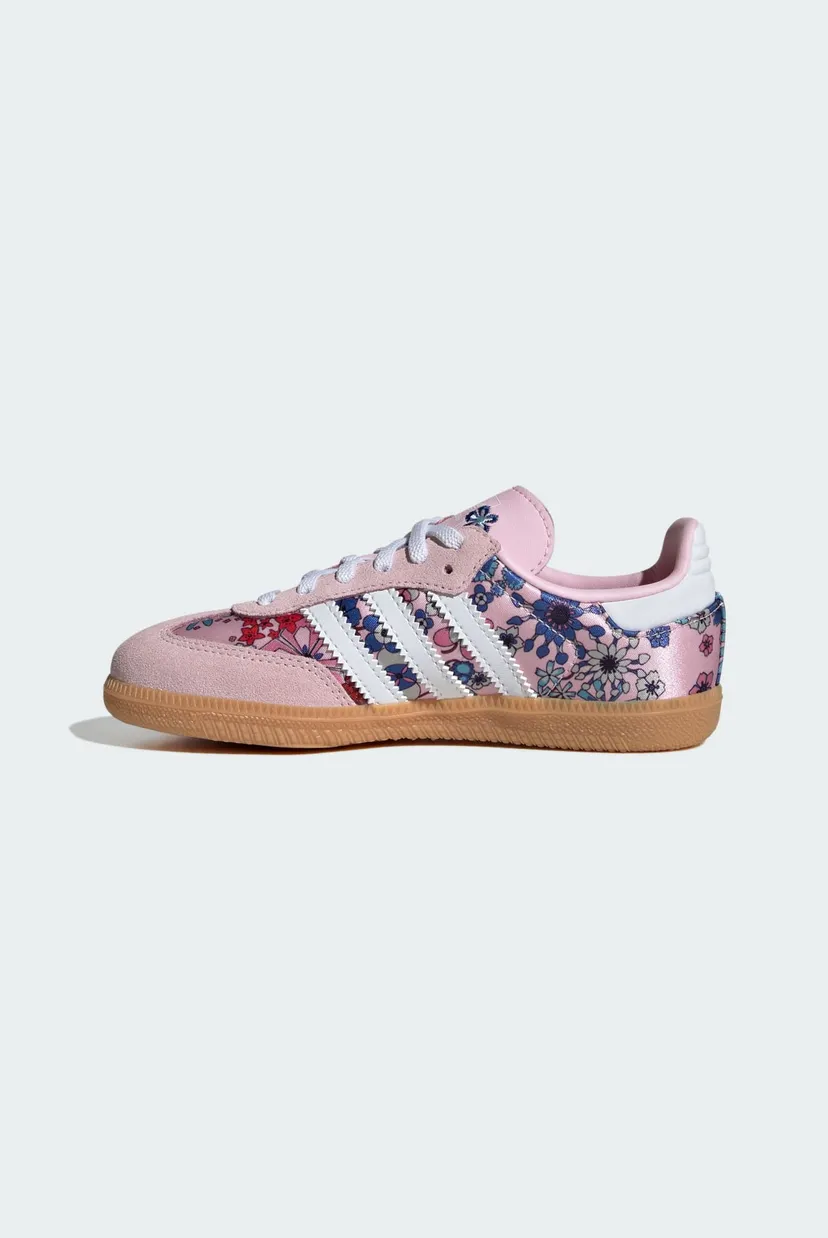 Детские пудровые сникерсы ADIDAS LIBERTY LONDON SAMBA OG COMFORT CLOSURE ELASTIC LACE 6