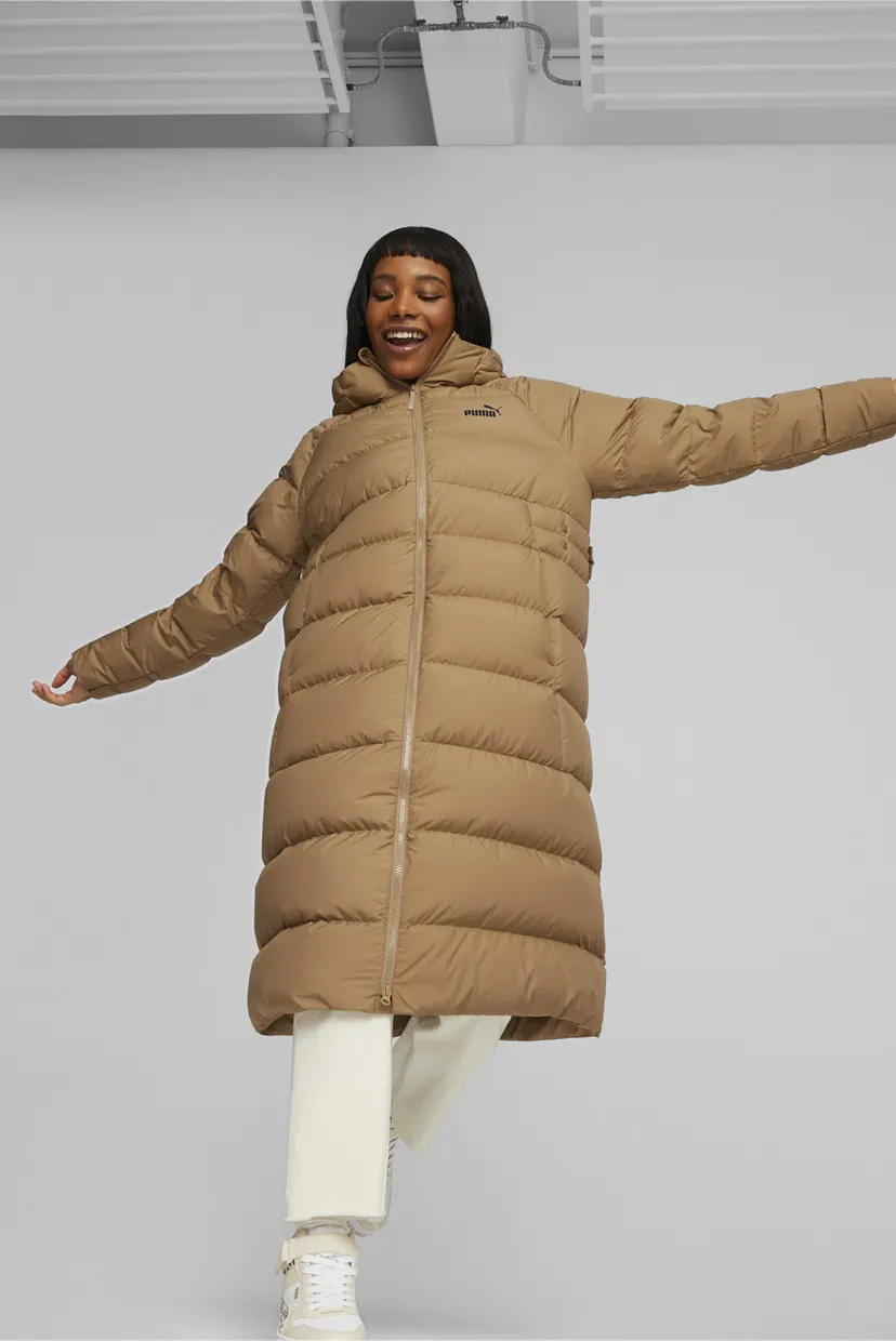Жіночий бежевий пуховик Women's Long Hooded Down Coat PUMA 675365