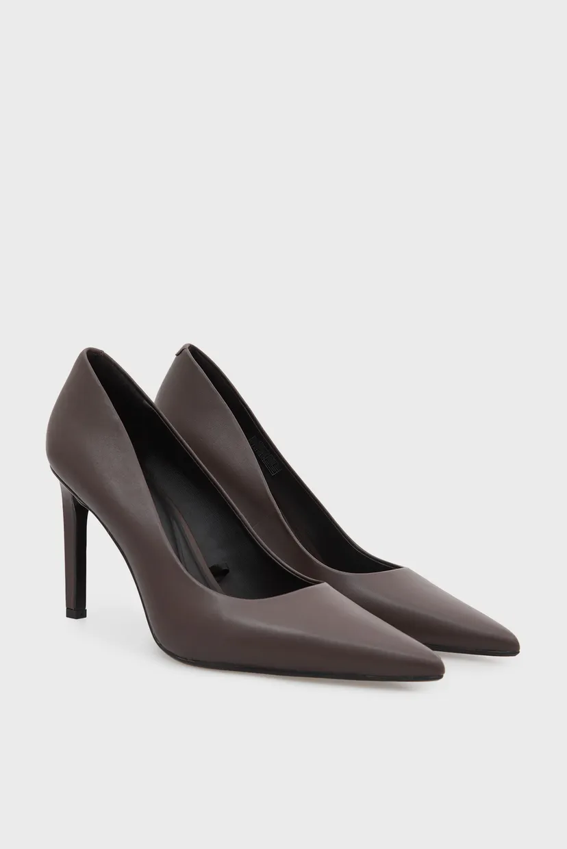 Жіночі темно-коричневі шкіряні човники ESS STILETTO 90 3