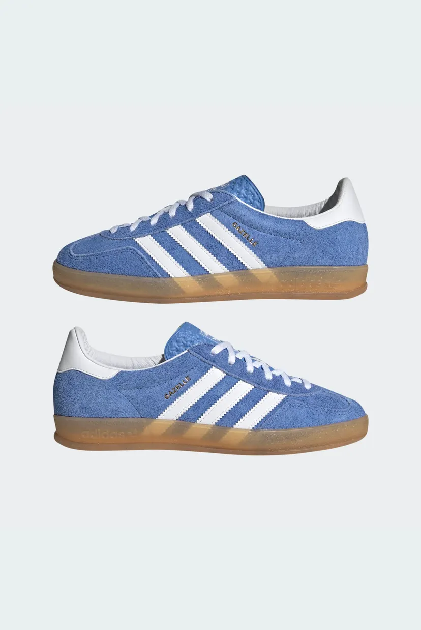 Женские синие замшевые сникерсы Gazelle Indoor 7