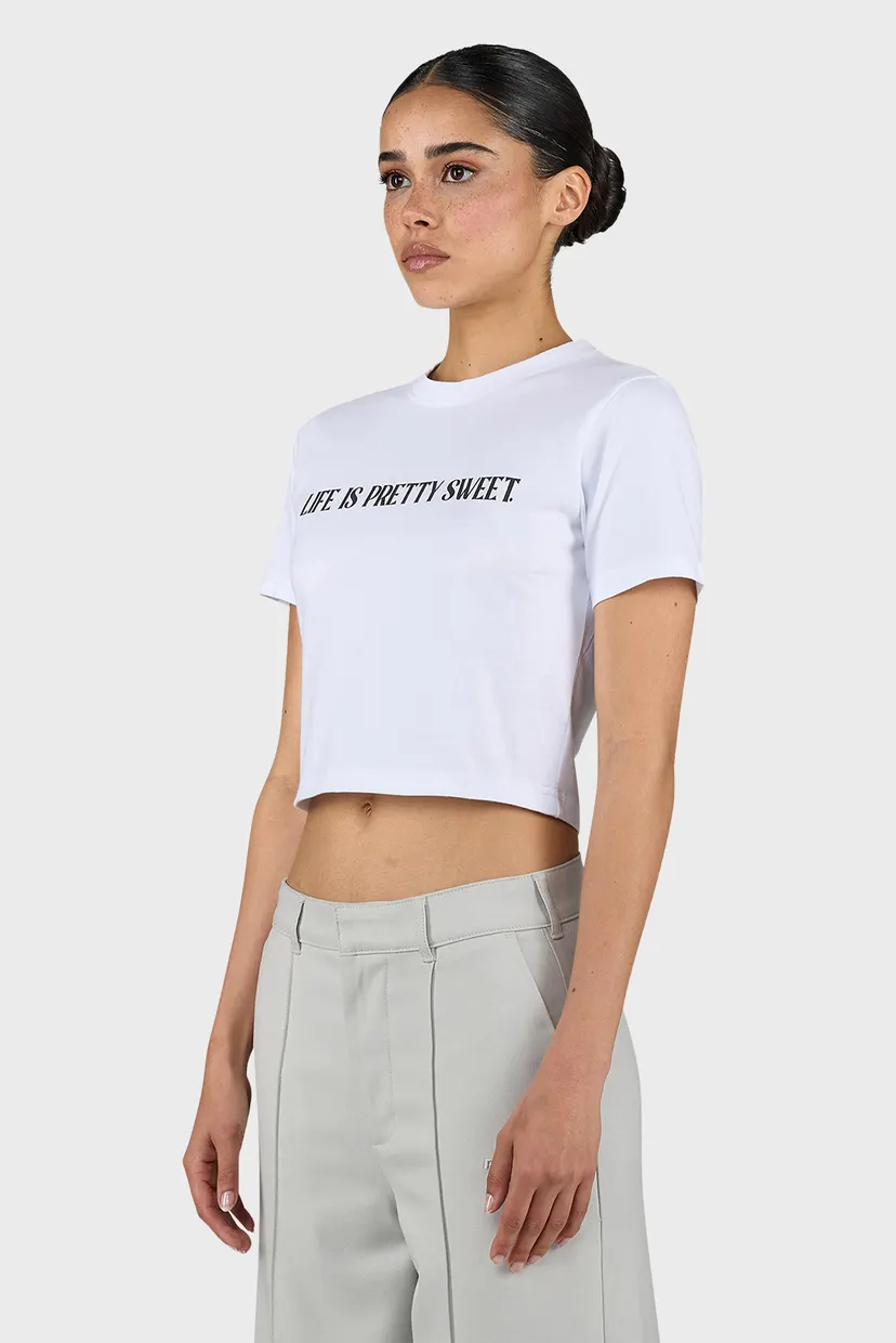 Жіноча біла футболка Tinca Cropped Baby Tee 3