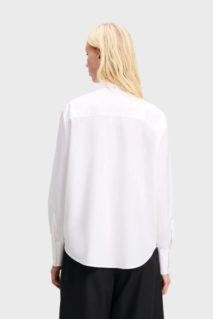 Женская белая рубашка FLOWER POPLIN BLOUSE 3