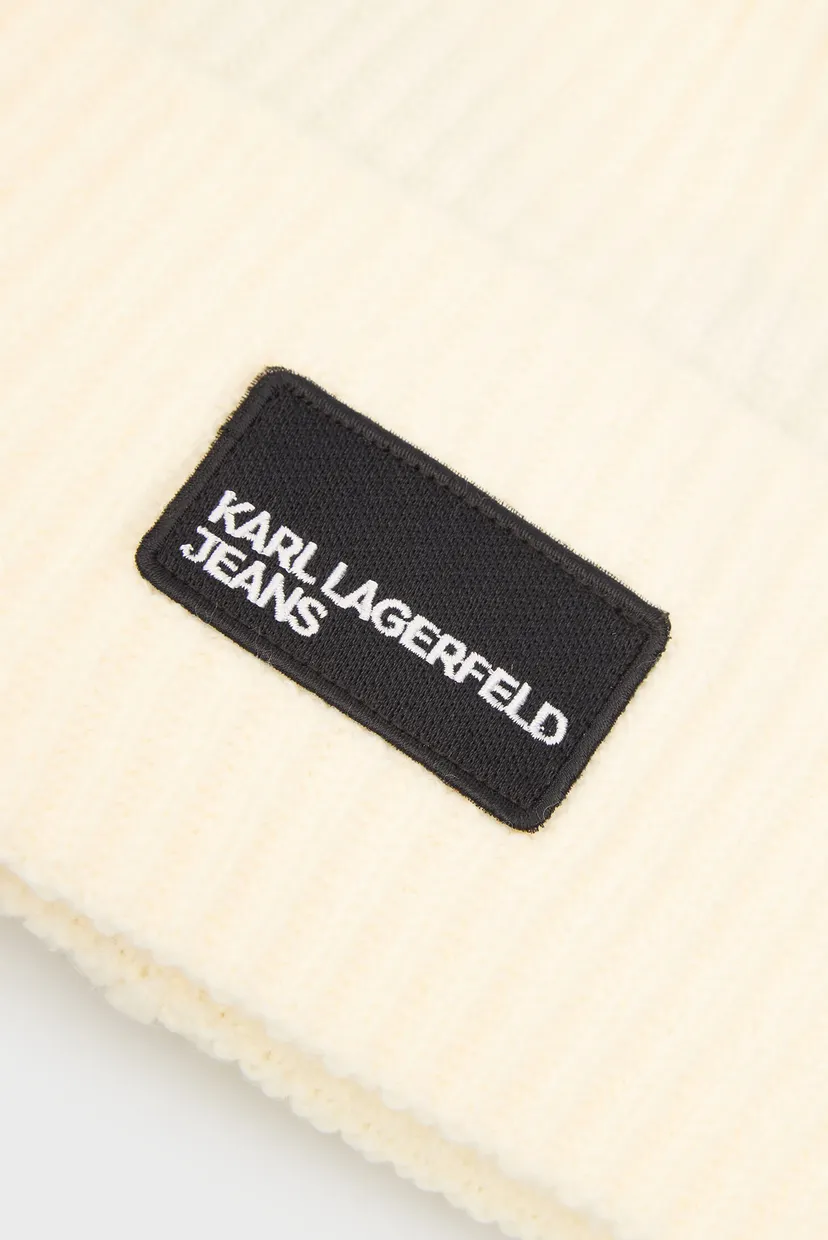 Жіноча біла шапка patch long beanie 4