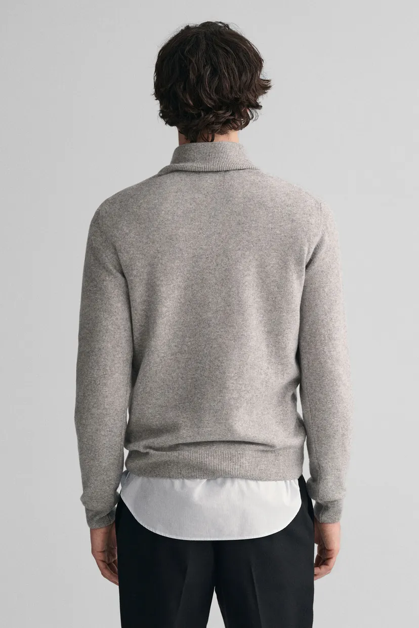 Мужская серая шерстяная кофта SUPERFINE LAMBSWOOL HALF ZIP 3