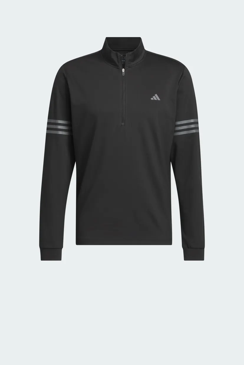 Мужской черный лонгслив Adi 3-Stripes Half-Zip 6