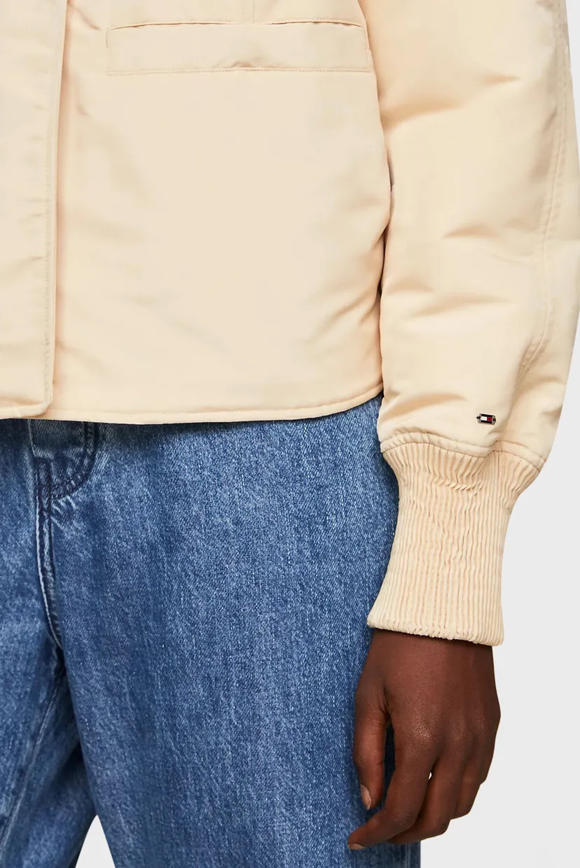 Женский бежевый бомбер CLEAN PADDED BOMBER 6