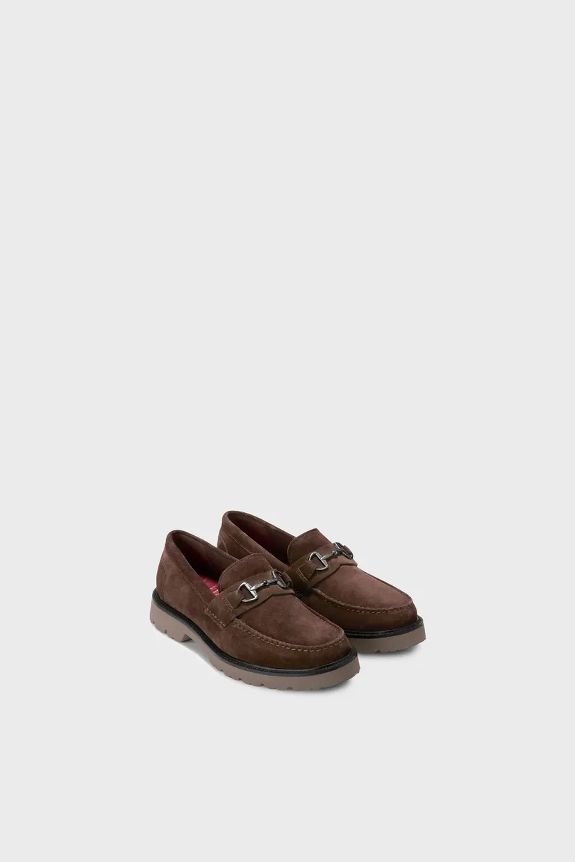 Мужские коричневые замшевые лоферы American Classics Bit Loafer 5