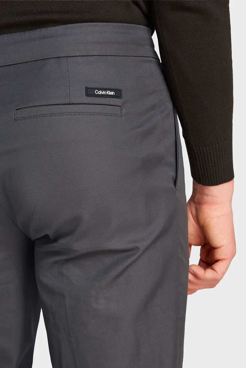Мужские серые брюки COTTON STRETCH PLEATED 3
