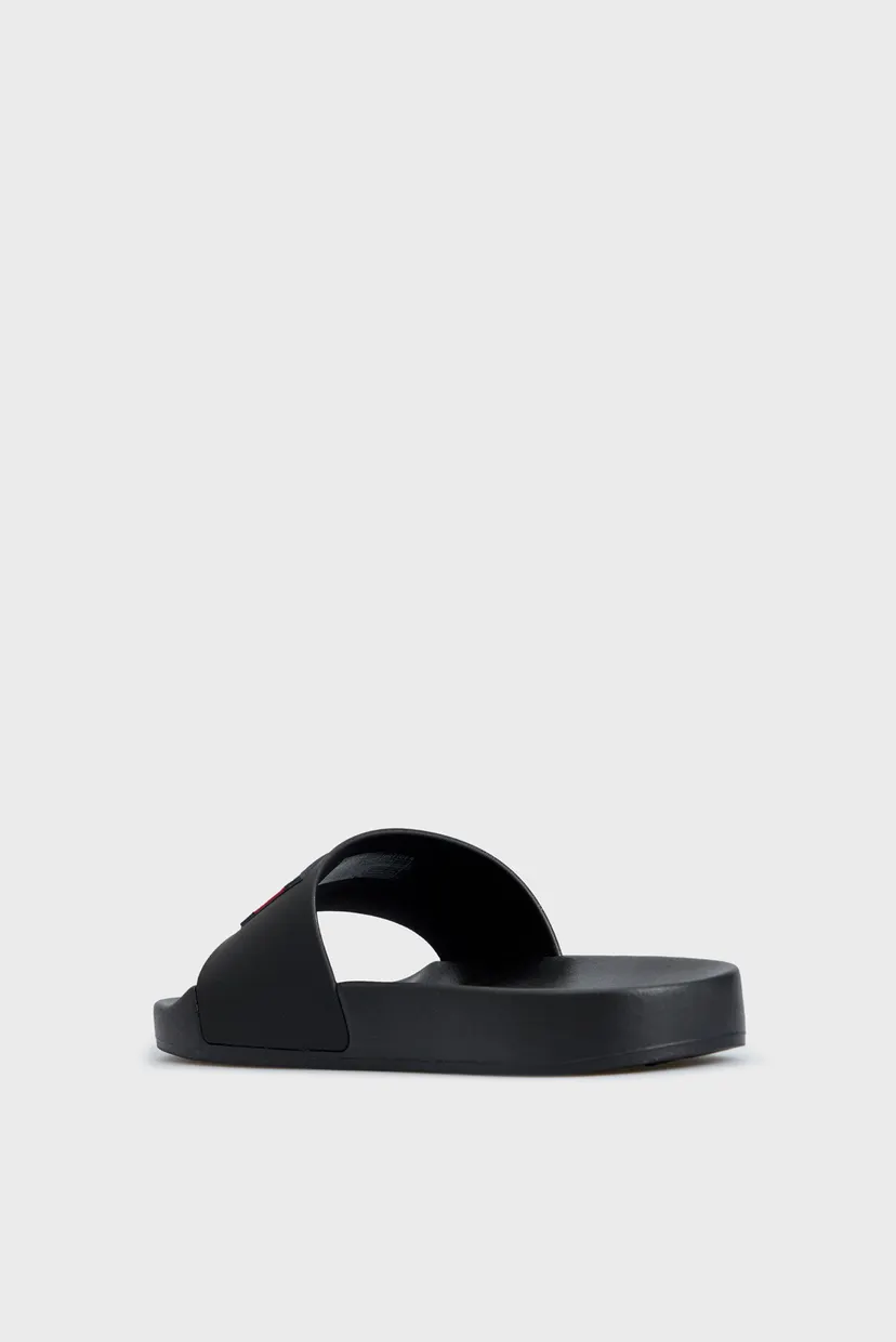 Женские черные слайдеры TOMMY JEANS FLAG POOL SLD ESS 5
