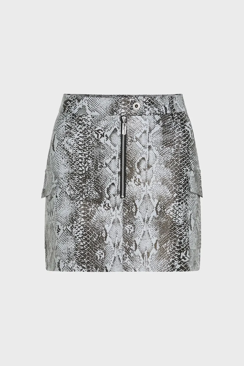 Жіноча спідниця з візерунком faux leather 5