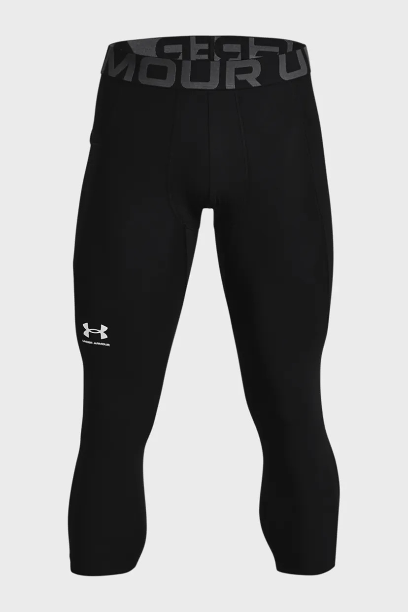 Мужские черные тайтсы UA HG Armour 3/4 Legging 6