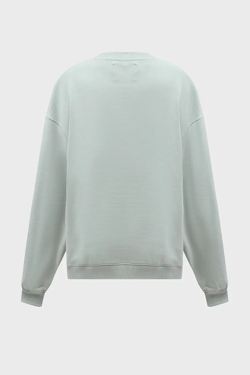 Женский мятный свитшот EMBROIDERED AW OVERSIZED CN 7