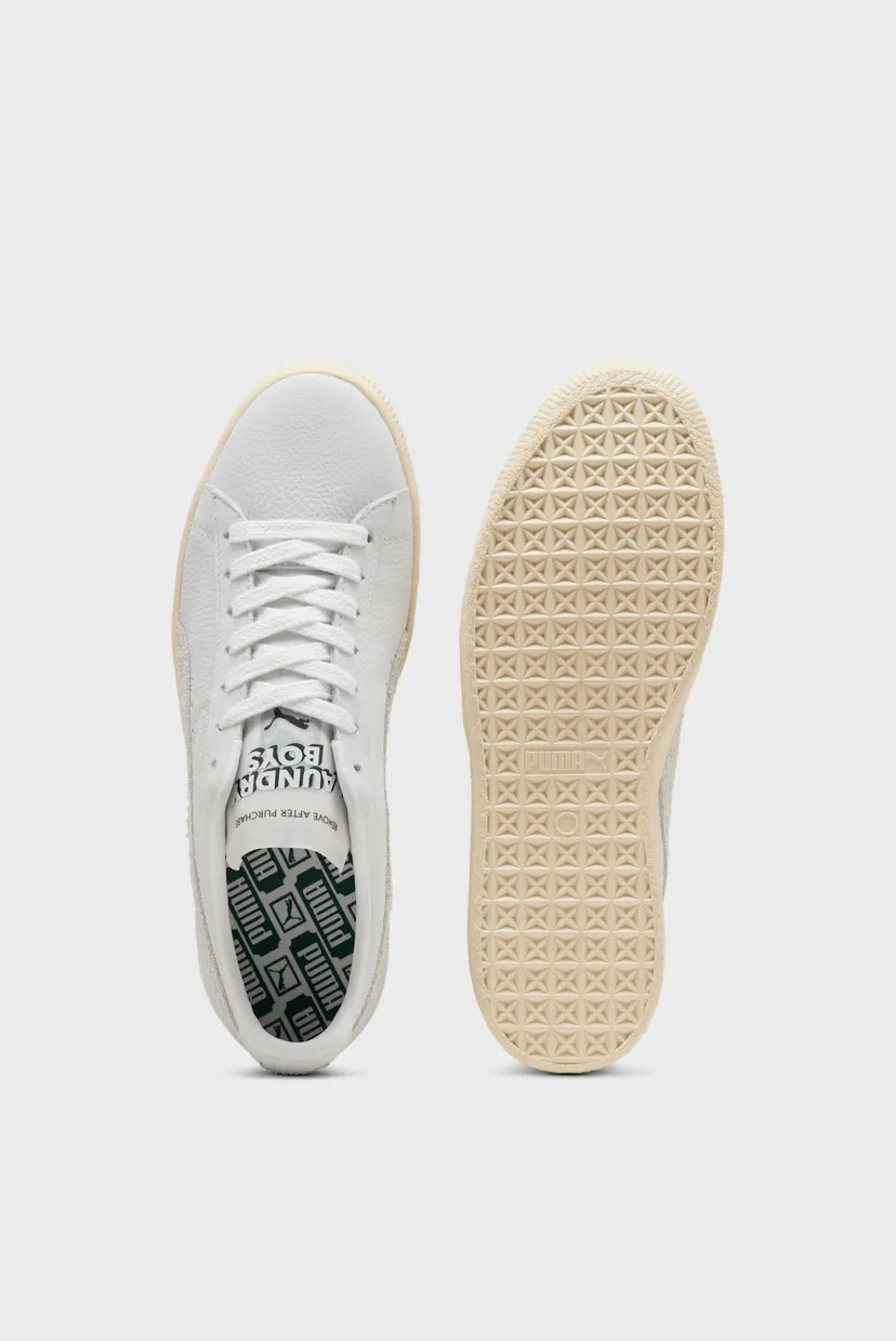Білі шкіряні снікерси Clyde Laundry Boys II Sneakers Unisex 4