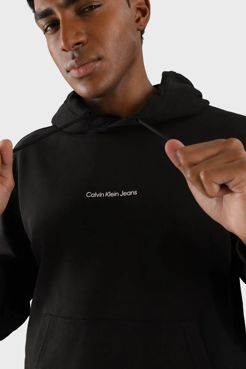 Мужское черное худи GRID MONOGRAM HOODIE 4