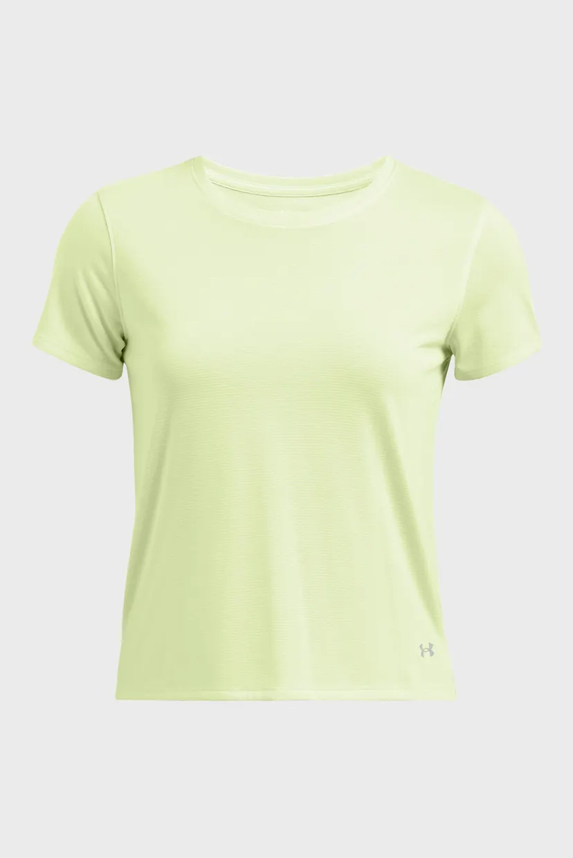 Женская салатовая футболка UA Launch Shortsleeve 3