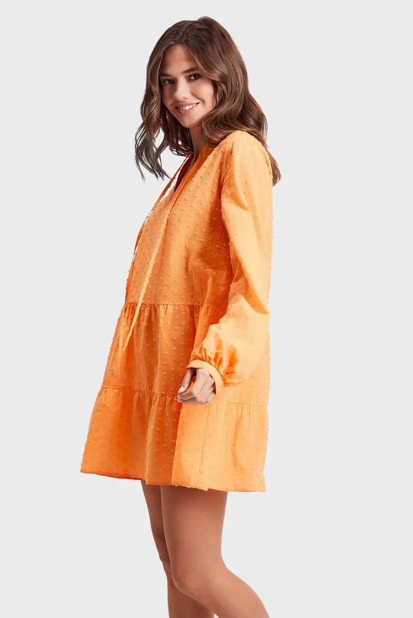 Жіноча помаранчева сукня 4