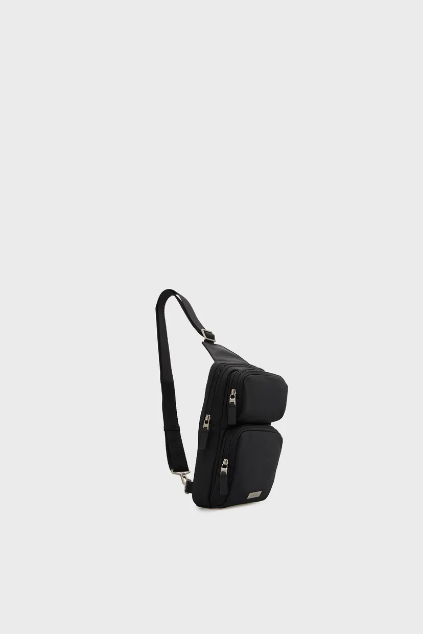 Мужская черная сумка CLEAN SQUARE SLING 3