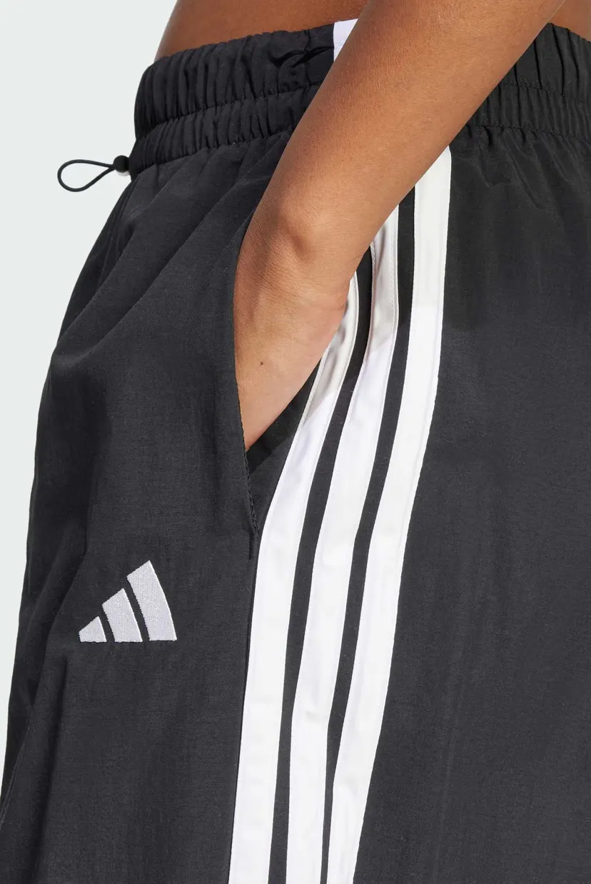 Женские черные спортивные брюки Essentials 3-Stripes Lifestyle Woven Parachute 4