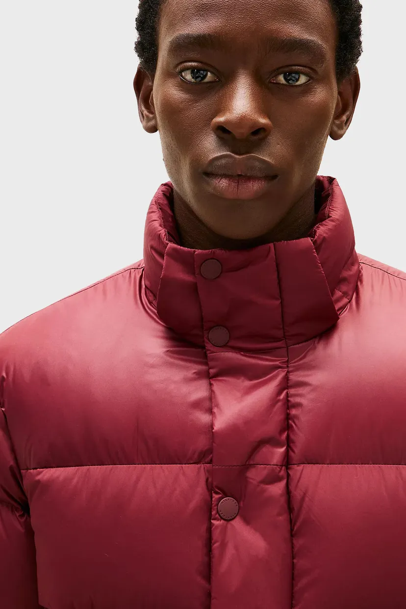 Мужской бордовый пуховик MIX DOWN HOODED PUFFER 4
