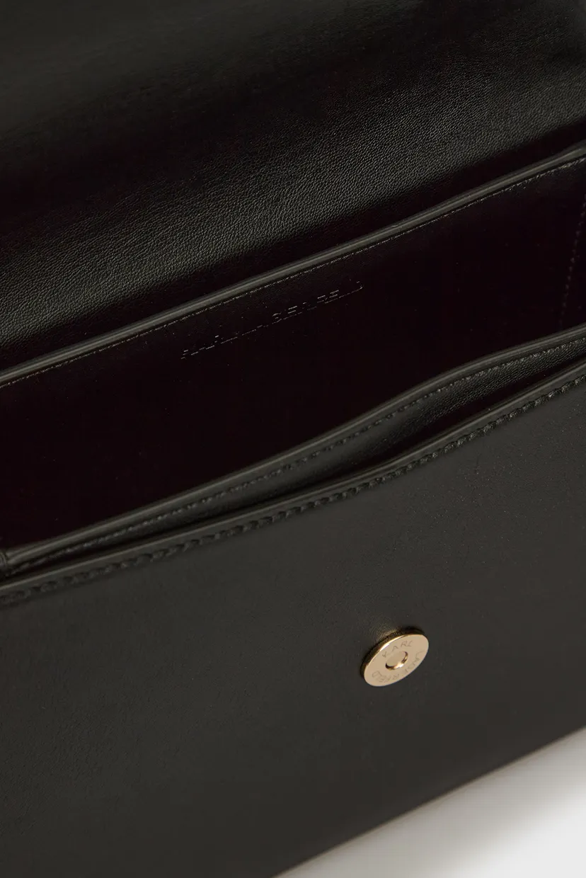 Женская черная кожаная сумка k forever md crossbody 6