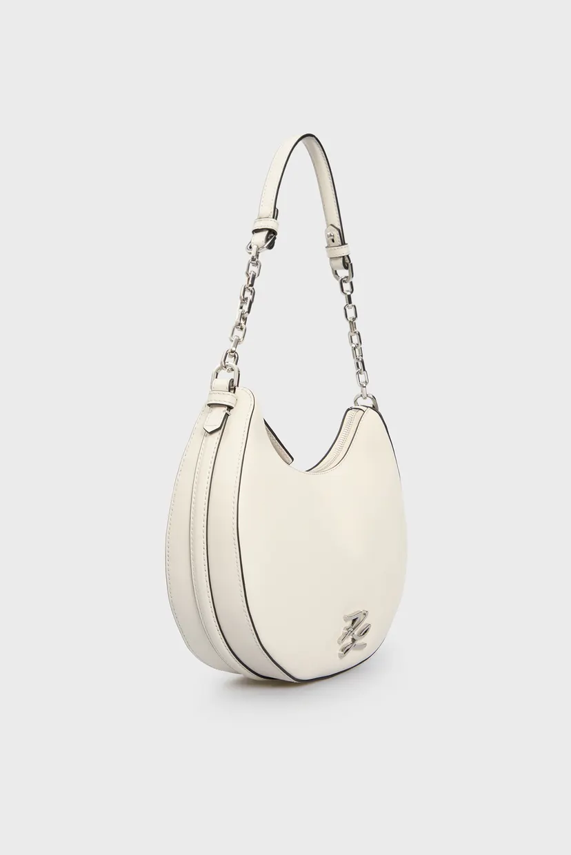 Женская белая кожаная сумка UTOGRAPH MOON SHOULDER BAG 3