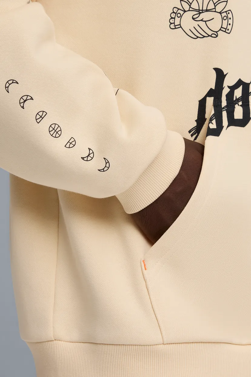 Чоловіче бежеве худі Swish N' Ink Relaxed Basketball Hoodie Men 5