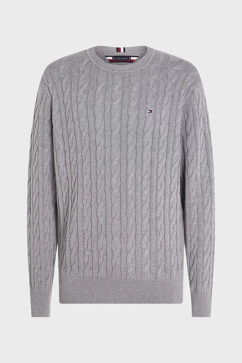 Чоловічий сірий джемпер CLASSIC CABLE CREW NECK 6