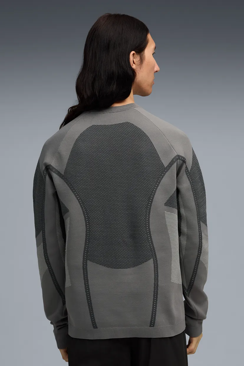 Мужской серый лонслив PUMA x SAN SAN GEAR Knit Top Men 3