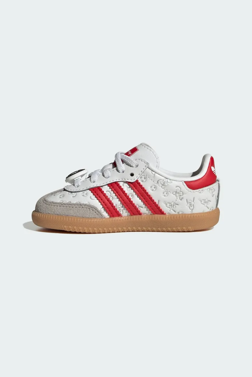 Дитячі білі шкіряні снікерси ADIDAS DISNEY SAMBA OG COMFORT CLOSURE ELASTIC LACE 6