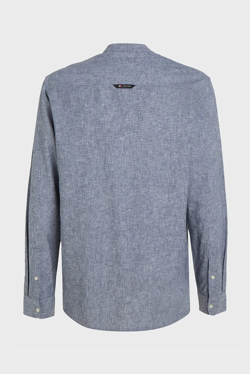 Мужская синяя рубашка TJM REG MAO LINEN BLEND 6