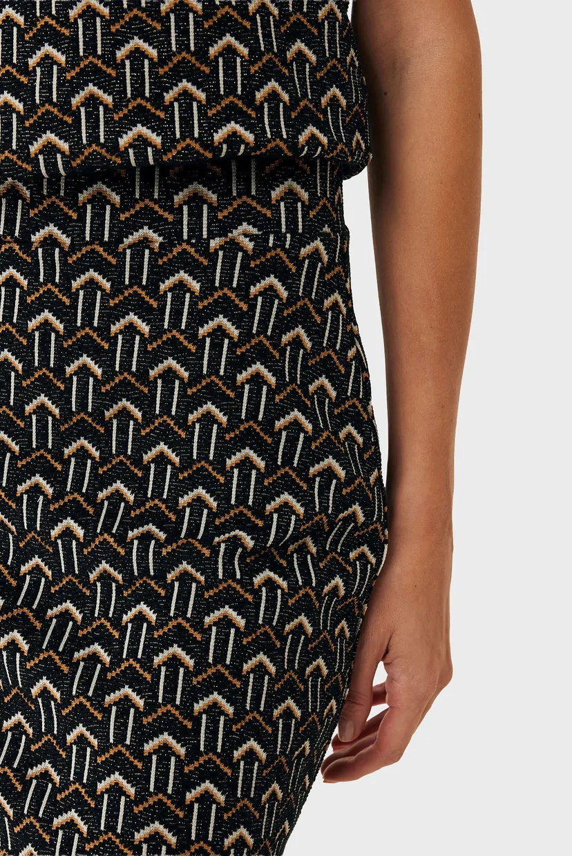 Жіноча жакардова спідниця з візерунком Jacquard geo mini skirt 4