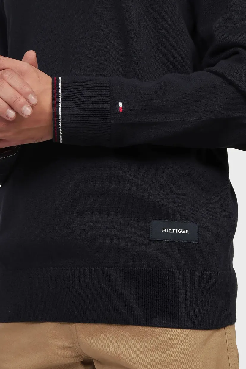 Мужской темно-синий джемпер RWB COTTON CREW NECK 4