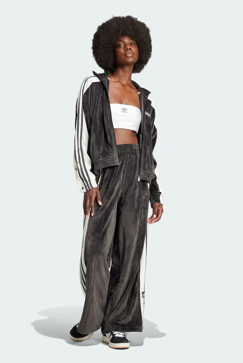 Жіноча чорна велюрова спортивна кофта Adibreak Velour adidas