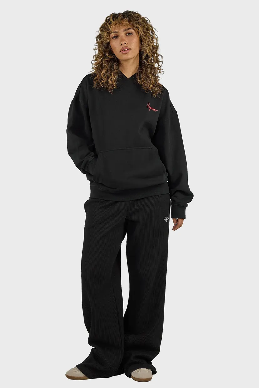 Жіноче чорне худі Piana Oversized 3