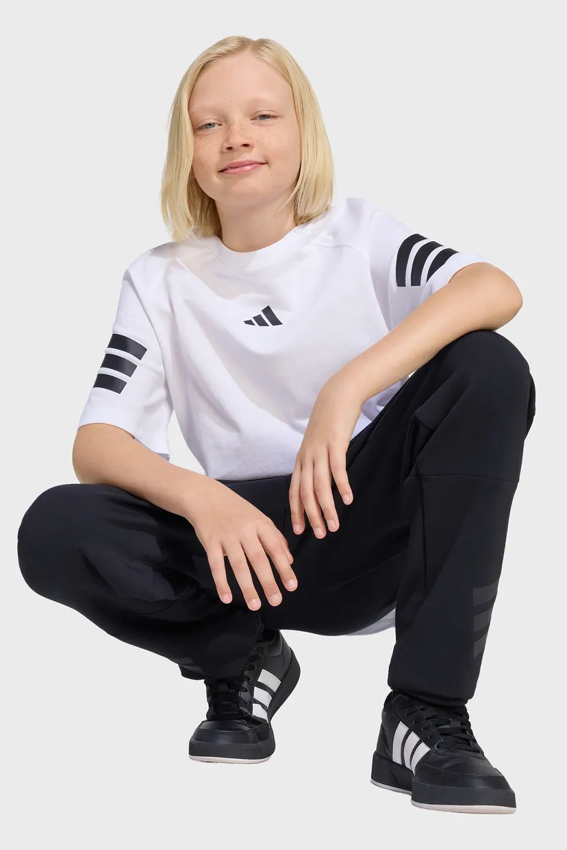 Дитяча біла футболка FUTURE ICONS 3 STRIPES 7