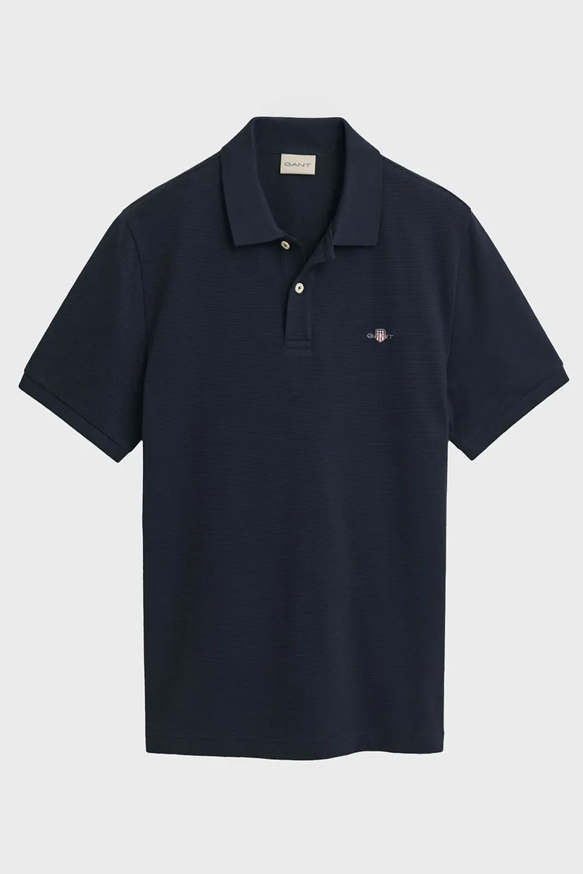 Мужское темно-синее поло TEXTURED POLO 5