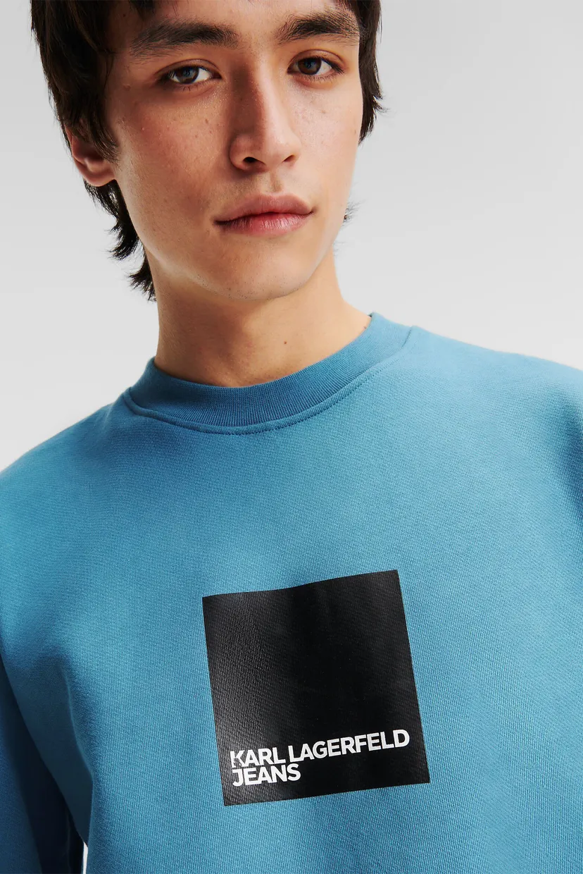 Чоловічий синій світшот KLJ REGULAR LOGO SWEAT 4
