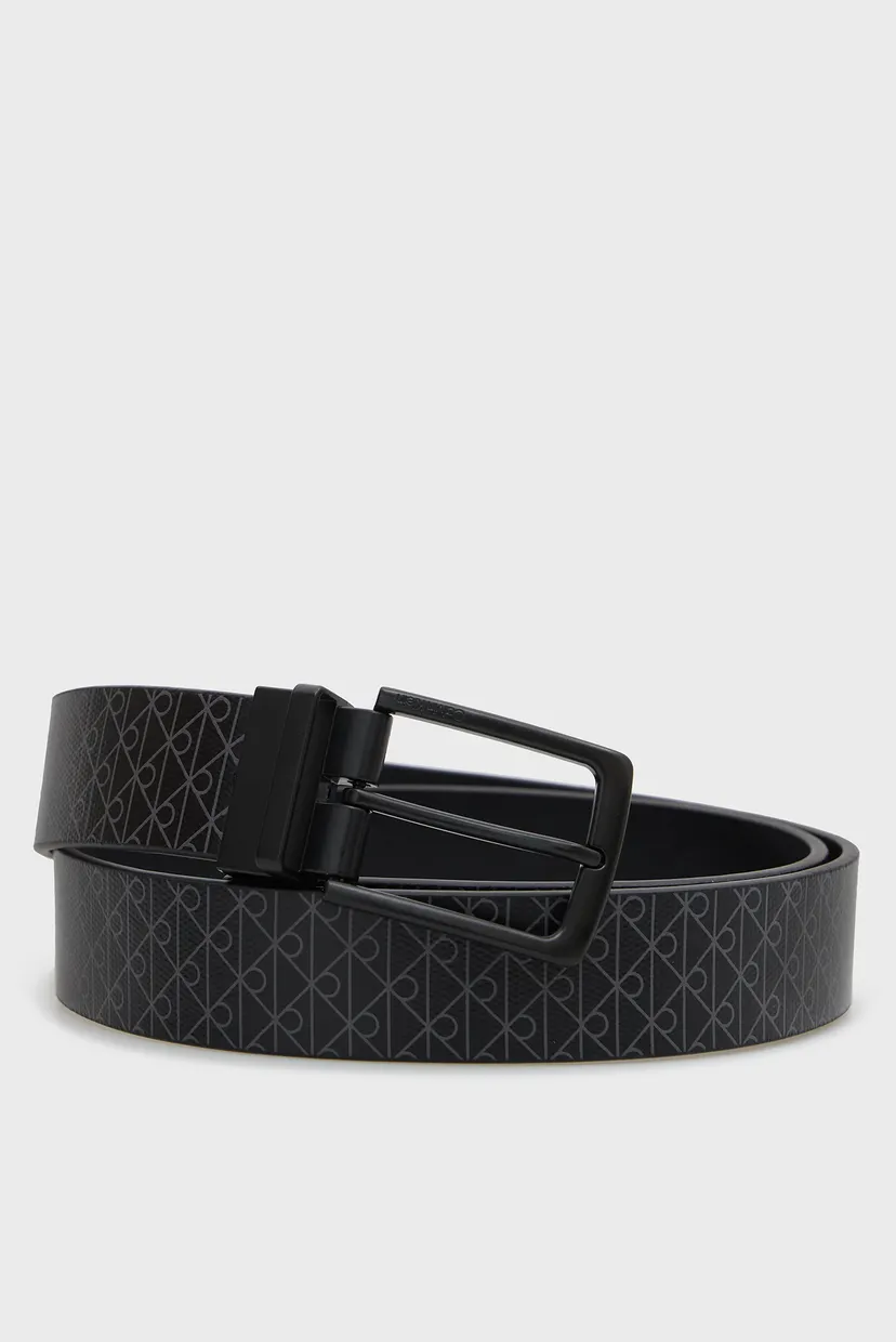 Мужской черный двусторонний ремень CASUAL PIN COATED 5