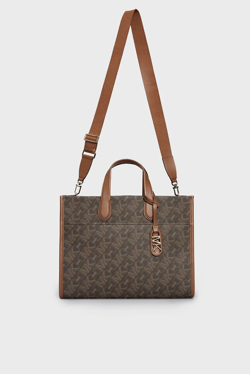 Жіноча коричнева сумка з візерунком GIGI LG GRAB TOTE 5